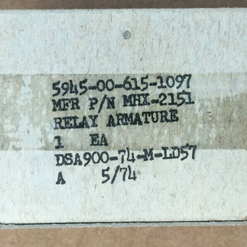 ALLIED CONTROLS MHX-2151 RELAY 29VDC 400 OHMS -55C TO +85C 859348 - Picture 6 of 6