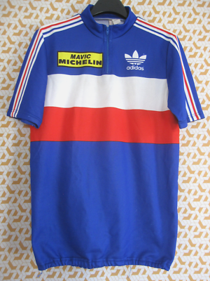 Maillot Cycliste Vintage Bovis Équipe De France 90's Taille 4/L - FFC Michelin Mavic