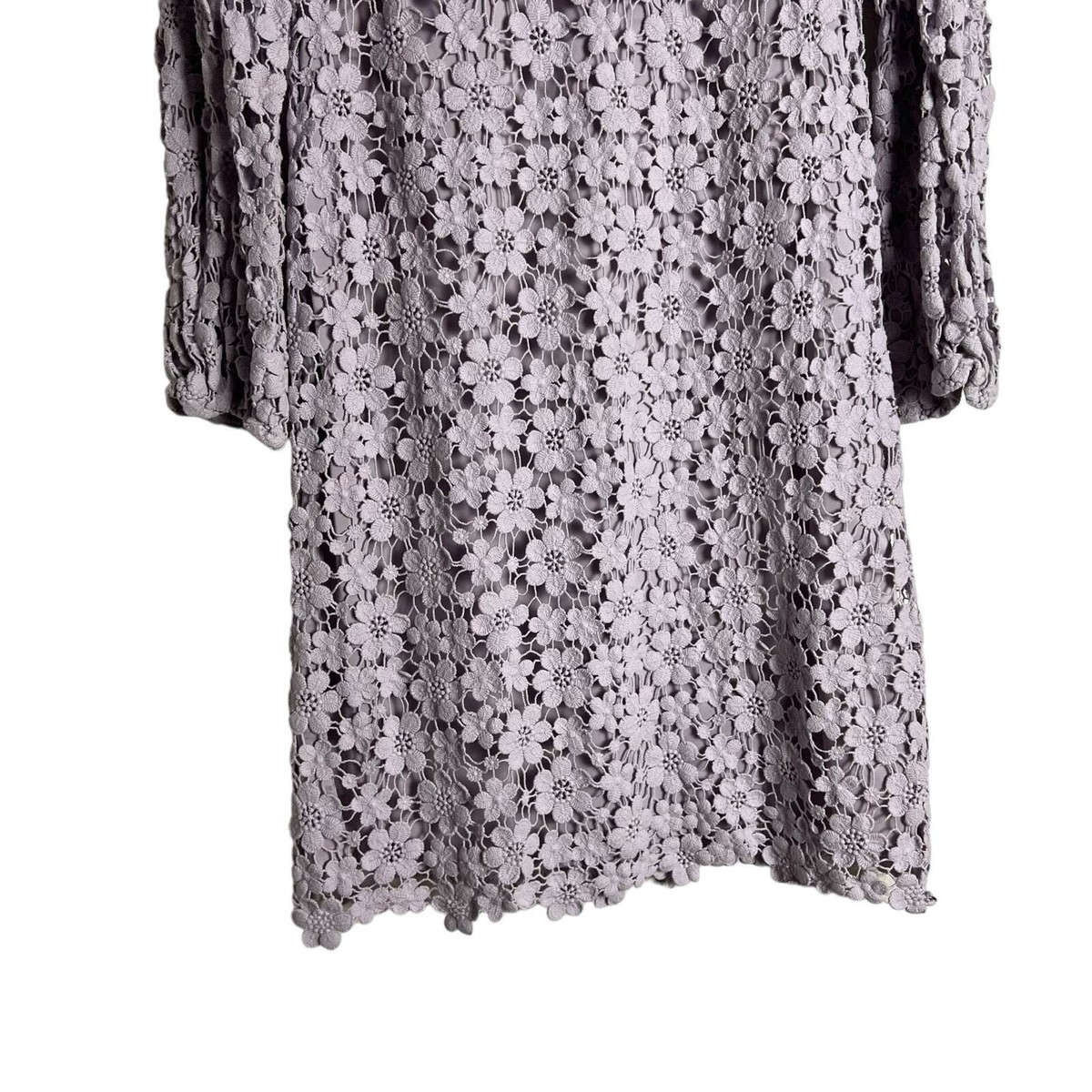 shoshanna vina lace dress Shoshanna Vina Lavender Lace Sheath Mini Dress Size 4