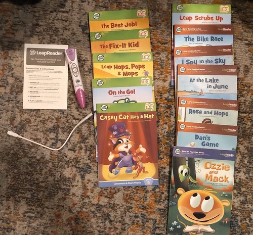 12 Leap Frog TAG Leap Reader Learn to Read Short and Long Vowel Books plus bonus - Picture 2 of 2