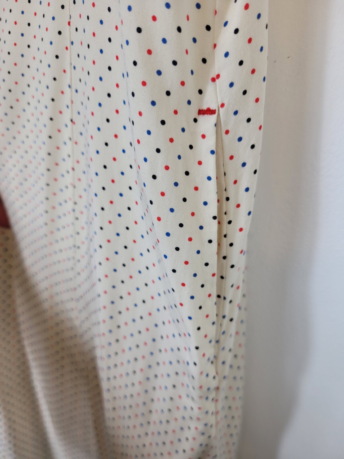 INES DE LA FRESSANGE V UNIQLO Midi Dress Strappy White Polka-dot  Size Small thumbnail 9