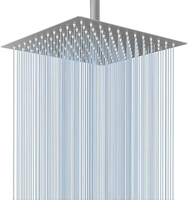 #ad 12 in Rain Shower head High Pressure Brushed Nickel Top Shower For Shower Faucet $26.99