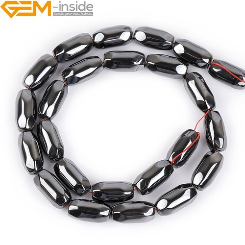 Cuentas de hematita negras naturales fabricación de joyas poder energía chakra 15" moneda cruz - Imagen 102 de 360
