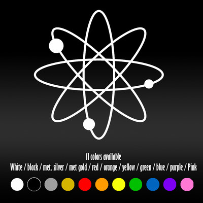 4'' Atomic Symbol Car Self Adhesive Bumper Window Diecut Vinyl Decal sticker