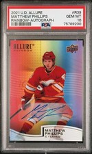 2021-22 Allure Matthew Phillips Rainbow Auto PSA 10 Flames
