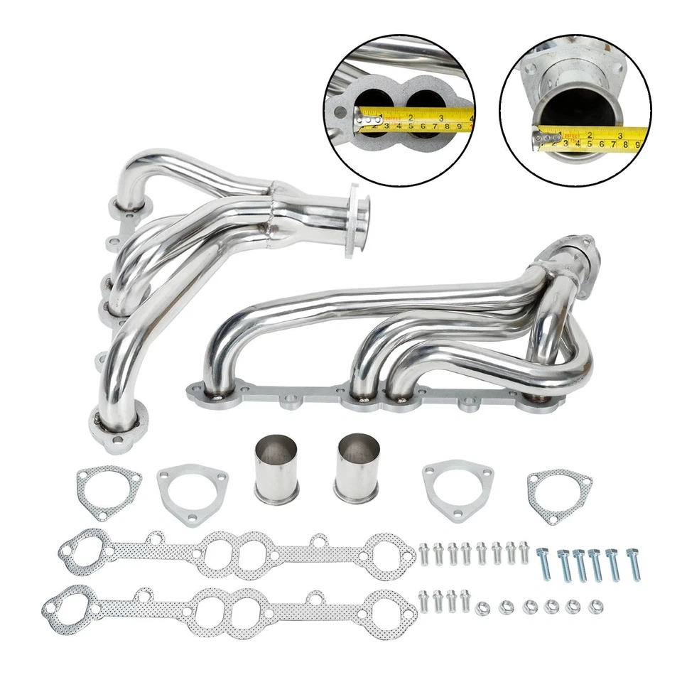 Stainless Exhaust Manifold Headers for Chevy 78-91 Camaro Malibu Buick 5.0 5.7L - Imagem 3 de 4