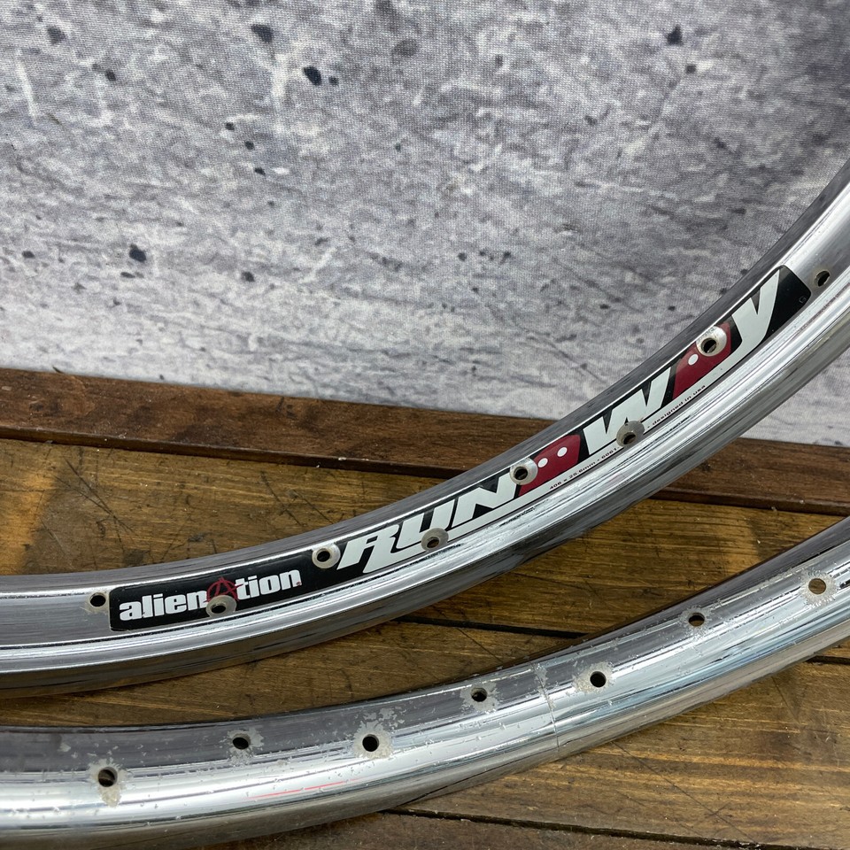 Alienation BMX Rims Runaway Deviant 36h 20 in Chrome Hoop 36 Hole Set ...