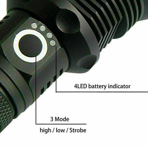 XHP90 Most Powerful 99000000LM LED Military Police Torch Rechargeable Flashlight - Picture 13 of 23