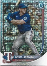 2025 BOWMAN CHROME WYATT LANGFORD MOJO REFRACTOR CARD