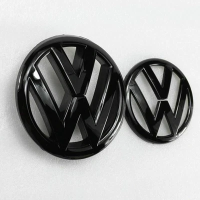 Glossy Black Front and Rear Badge Emblem for VW Volkswagen MK6 GTI GOLF6 set - Image 1 of 4