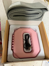 Pink/Gray Handheld Body Massager Vibrating Cordless Rechargeable USB Strap