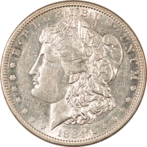 New Listing1884-S $1 MORGAN DOLLAR - SOLID ABOUT UNCIRCULATED & LUSTROUS!