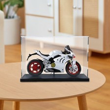 Vitrine Acrylique Transparente 40x25x15 Cm Avec Base Bleue – 3 Mm D’épaisseur, Anti-poussière, Pour Maquettes LEGO Et Voitures 1/12
