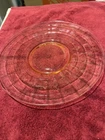 Lot 1 Anchor Hocking Block Optic Pink Plates Depression Glass 10”