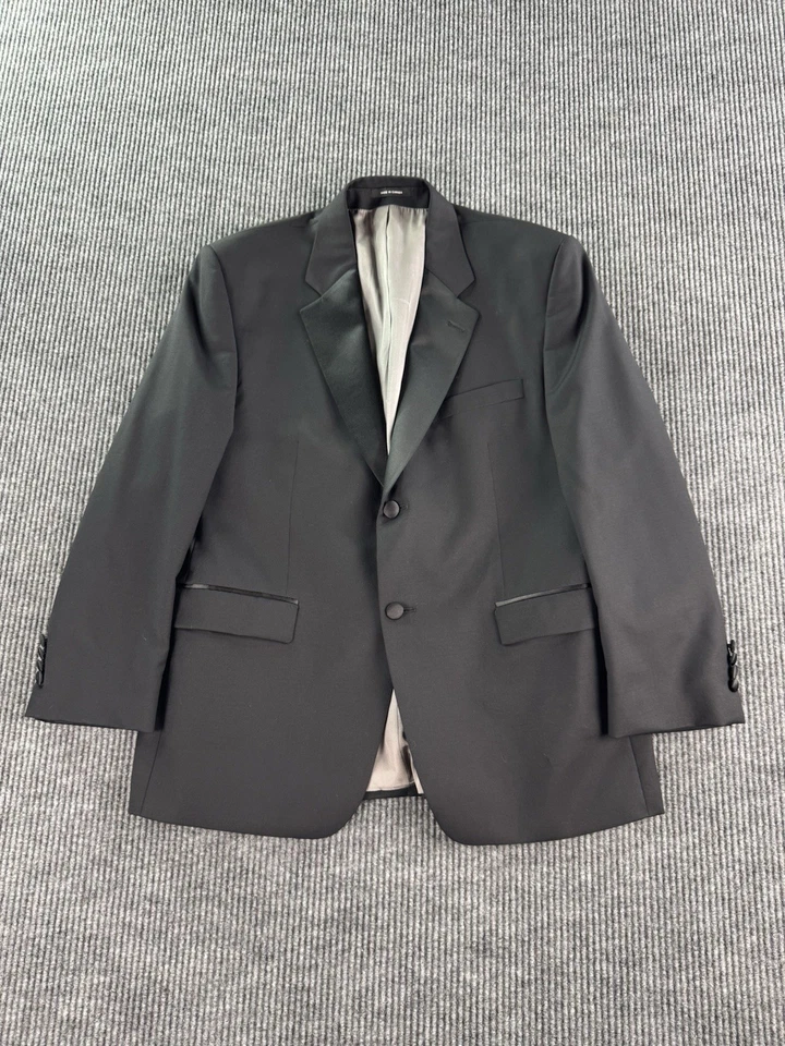Ralph Lauren Esmoquin 42 S Negro Lana Formal Premium Satén Chaqueta Pantalones 38x29 LRL Foto 2 de 4