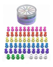58 PCS Assorted Color Push Pin Magnets Strong Refrigerator Whiteboard Pins