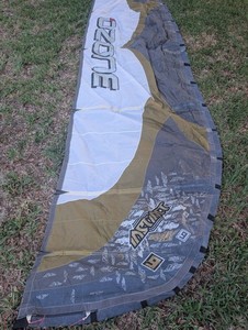 Ozone Edge 9 Kitesurfing Kite Canopy w/ Carry Bag - Gray/White/Olive