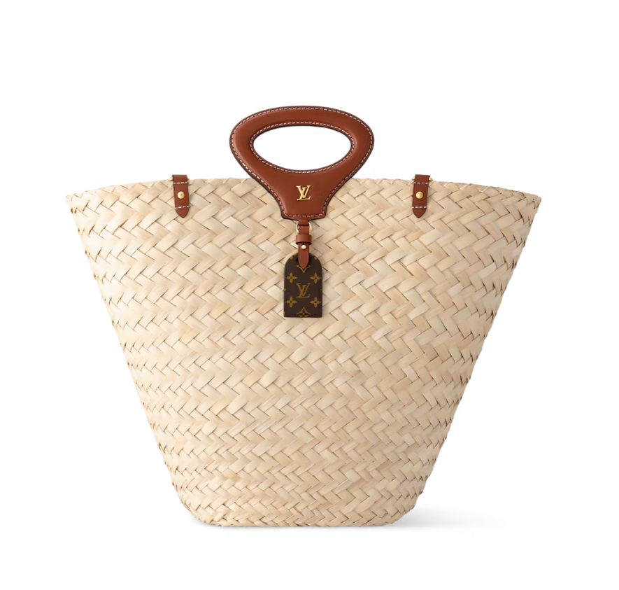 NEW Louis Vuitton Rivage GM Raffia Leather Shoulder Bag Brown