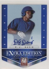 2012 Elite Extra Edition Status Blue Die-Cut Signatures 36/50 DJ Davis Auto 1b7
