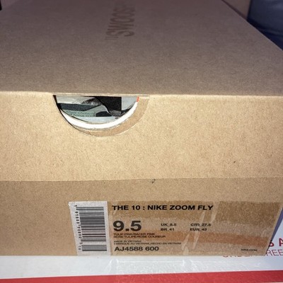 Size 9.5 - Off-White x Nike Zoom Fly SP Tulip Pink New In Box