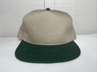 Vintage Blank Hat Tan Green Youngan OC Snapback Cap Twill 80s 90s