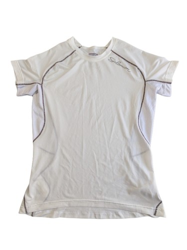 Salomon X Static Acti Lite T-shirt Ladies Size XL White Crew Neck VGC