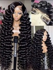 Human Hair Lace Front Wig 20 Inch 250 Density Deep Wave 13 6 Curly