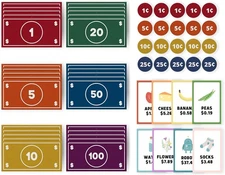 Good Ground Pretend Play Kids Felt Money Educational Montessori Toy Dollars Bill