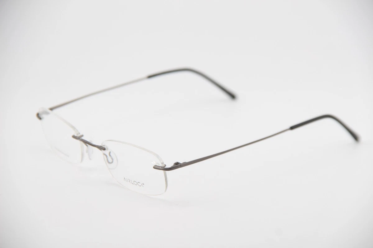 Marchon Airlock P-5004 320 Eyeglasses Frames Blue Silver Cat Eye 51-17-140