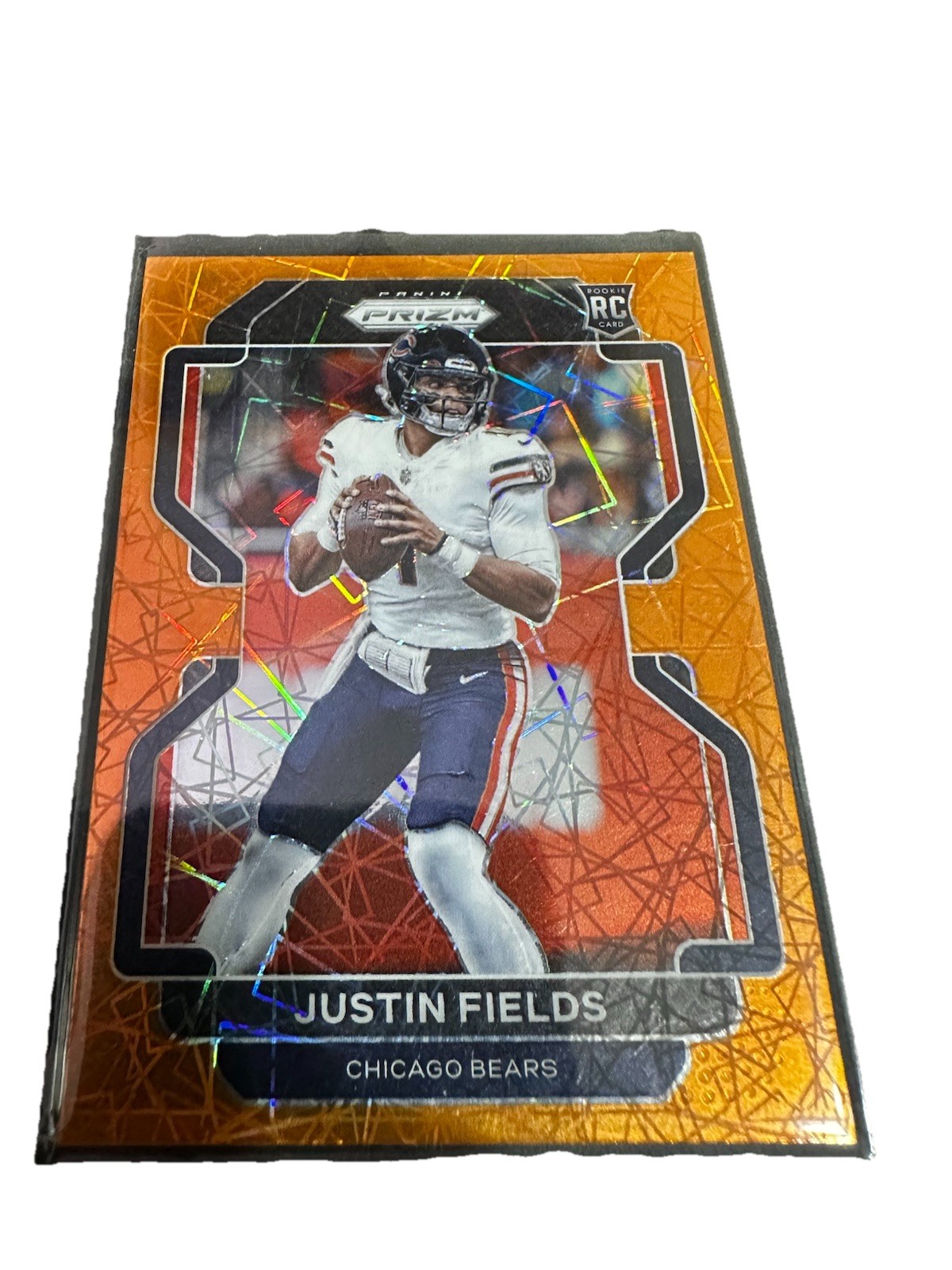 2021 Panini Prizm Football Rookie Justin Fields #334 Lazer Prizm Bears