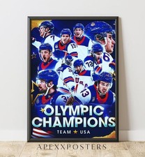 USA Olympic Hockey Champions 2026 Poster