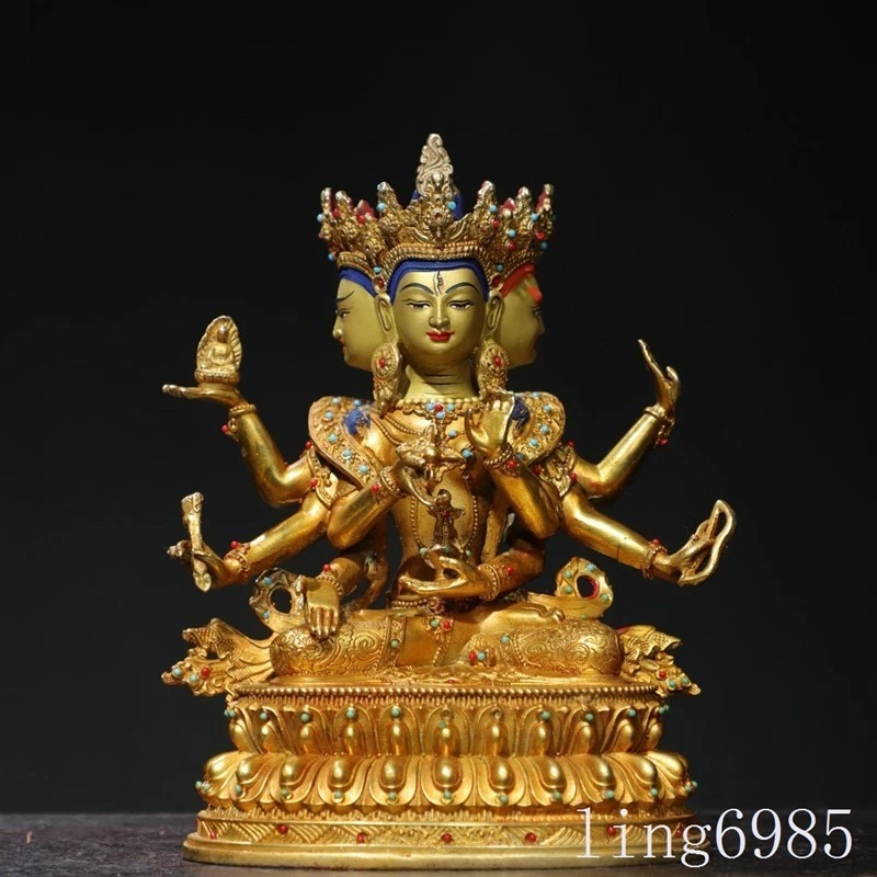 佛Gold 6-10in。 (15-25cm) 高度中国风雕像、雕像| eBay