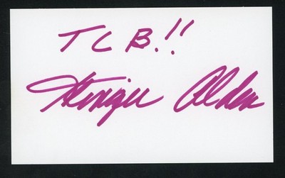 Ginger Alden Actress fiance of Elvis Presley Signed 3x5 Index Card E29012