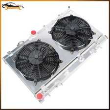 For Subaru Impreza 2002-2007 2 Row Aluminum Core Racing Radiator+12v Fan Shroud
