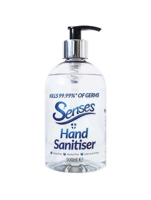 Händedesinfektionsgel Sinne groß 500ml antibakteriell tötet 99,99% Bakterien Virus