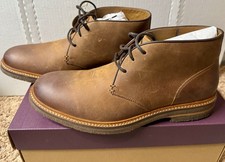 Johnston Murphy Calder Chukka Boots Brown Oiled Full Grain Leather Size 10 M