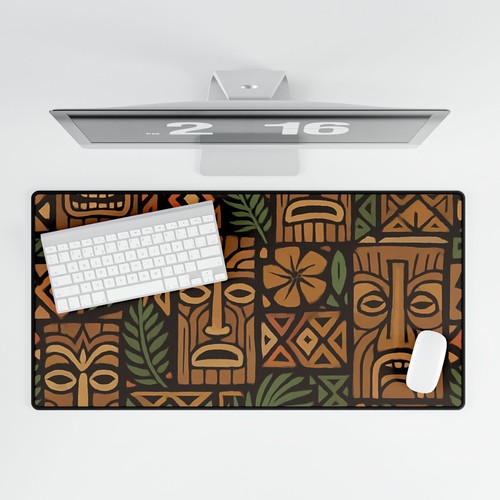 Alfombrilla de escritorio Tiki, alfombrilla de descanso para tarjetas deportivas alfombrilla de ratón tropical multiusos ¡Envío gratuito! - Imagen 5 de 13
