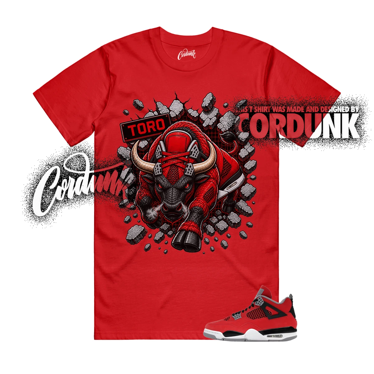 4 Toro Bravo Fire Red White Black Cement Grey 2026 T Shirt Match TORO1
Opens in a new window or tab