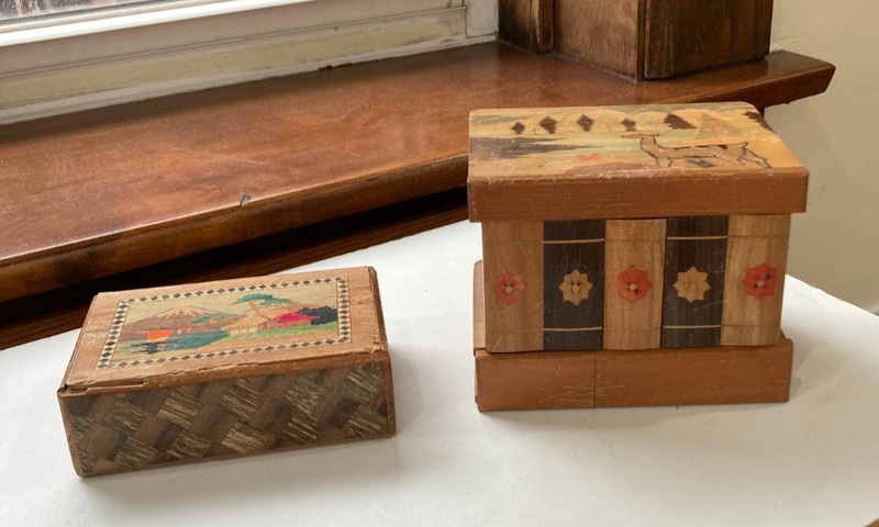 Two Puzzle Boxes - One from Japan & the other is House of David Benton Harbor MI