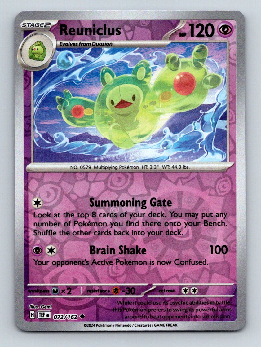 #72 Reuniclus 2024 Temporal Forces Reverse Holo