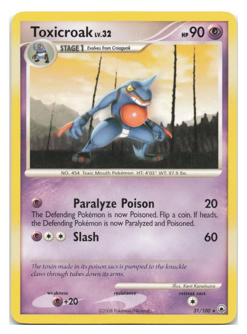 Toxicroak 31/100 Rare Majestic Dawn Pokemon 2008