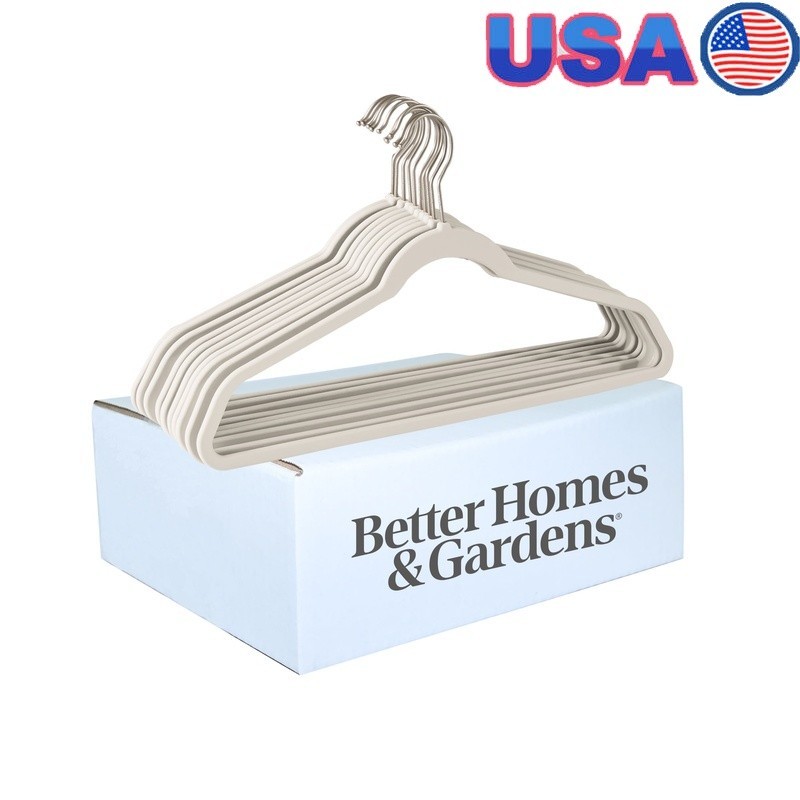 Non-Slip Rubber Hangers 30 Pack Clothes Organizer Durable Space Saving Hooks New