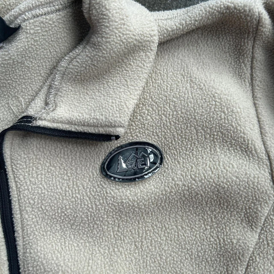Pulôver moletom vintage anos 90 REI lã ao ar livre feito nos EUA quarto de zíper - Imagem 2 de 4