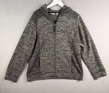 L.L. BEAN Full Zip Hoodie Sweatshirt Women's Size XL Gray Activewear Athleisure