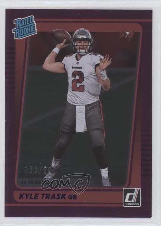 2021 Panini Donruss Rated Season Stat Line /500 Kyle Trask #257 Rookie RC 06t1