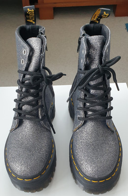 Martens Jadon Dr Martens Uk Dr Martens Jadon Silver Grey Glitter