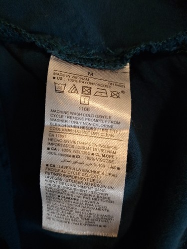Old Navy Shirt Women's Medium Teal Blue & Black Polka Dot Split Neck Tunic - Picture 5 of 7