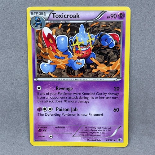 Toxicroak 63/113 Legendary Treasures Rare Pokemon LP