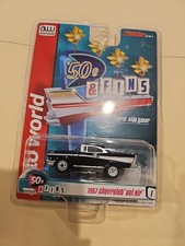Auto World 50  s And Fins 1957 Chevrolet Bel Air Black HO Slot Car