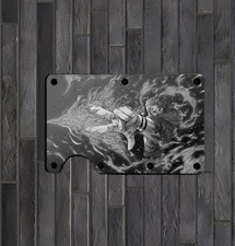 Aura Farming Sukuna Fuga Custom Engraved RFID EDC Slim Metal Aluminum Wallet